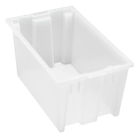 Quantum Storage Systems Stack & Nest Storage Container, 5.2 gal, Clear, Polypropylene snt185CL